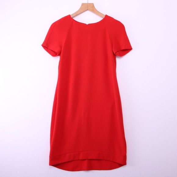 TOPSHOP Short Sleeve Red Dress - Picture 1 of 7